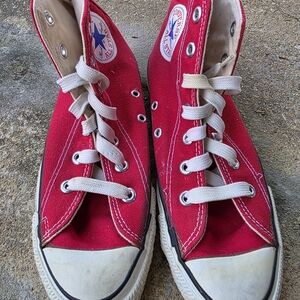Converse Red High-Top Sneakers